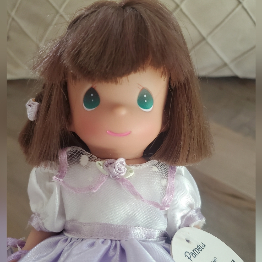 NWT Precious Moments Pamela Purple Dress Doll - Picture 3 of 5